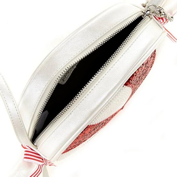 Betsey Johnson Starlight Starbright White Frost Peppermint Candy Crossbody Bag - Picture 10 of 16